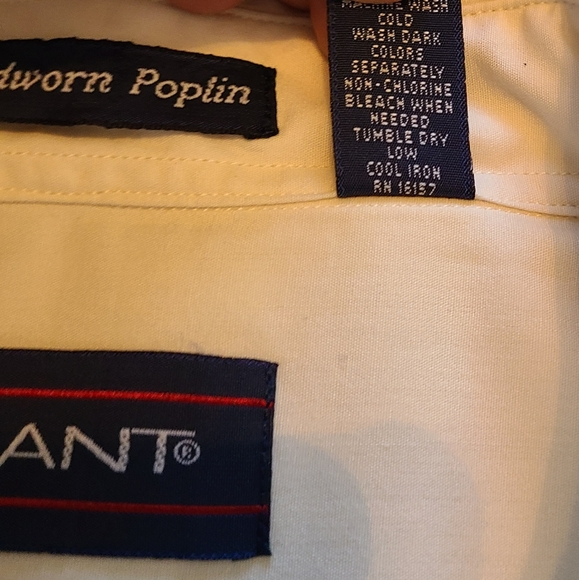 Gant, Men's Short Sleeve Button Down Shirt,  Size: Large Color: White - Picture 8 of 11